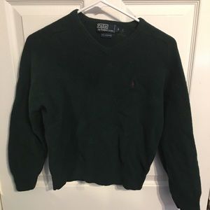 Dark green Ralph Lauren scoop-neck sweater S